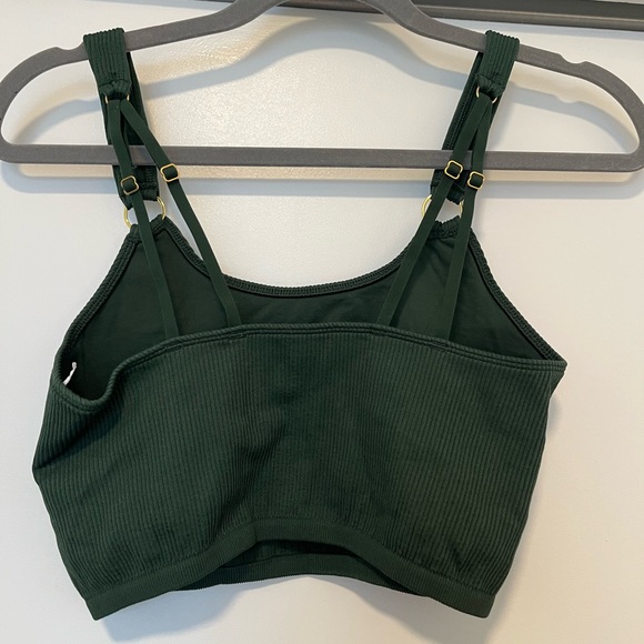 Forest Green Aerie Crop Bra - Picture 2 of 6